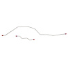 Rear Axle Brake Lines 1999-2004 Ford F-250, F-350 Superduty/Excursion Set [Stainless] - image 1