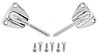 Sun Visor Brackets Fits Select 1978-1992 GM Hard Top Models, w/Short Pin & Non-Illuminated Visor [Chrome]
