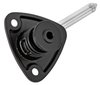 Sun Visor Brackets Fits Select 1971-1992 GM T-Top Models, w/Short Pin & Non-Illuminated Visor [Black] - image 2