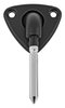 Sun Visor Brackets Fits Select 1971-1992 GM T-Top Models, w/Short Pin & Non-Illuminated Visor [Black] - image 4