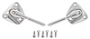 Sun Visor Brackets Fits Select 1978-1992 GM Hard Top Models, w/Short Pin & Illuminated Visor [Chrome]