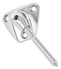 Sun Visor Brackets Fits Select 1978-1992 GM Hard Top Models, w/Short Pin & Illuminated Visor [Chrome] - image 2