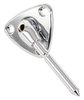 Sun Visor Brackets Fits Select 1978-1987 GM T-Top Models, w/Short Pin & Illuminated Visor [Chrome] - image 2