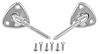 Sun Visor Brackets Fits Select 1970-1981 GM Hard Top Models [Chrome]