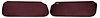 Sun Visors Fits Select 1978-1988 Buick, Chevrolet, Pontiac, Oldsmobile G-Body Models [Foam Backed Cloth, Garnet] - image 1