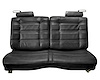 Front Split/Back Seat Upholstery for 1978-1980 Chevy El Camino/Malibu, GMC Caballero w/o Armrest [Horizontal Pleats, Blk Vinyl] - image 1