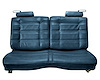 Front Split/Back Seat Upholstery for 1978-1980 Chevy El Camino/Malibu, GMC Caballero w/o Armrest [Horiz. Pleats, Med. Bl Vinyl] - image 1
