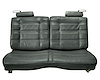 Front Split/Back Seat Upholstery for 1978-1980 Chevy El Camino/Malibu, GMC Caballero w/o Armrest [Horiz. Pleats, Charcoal Vinyl] - image 1