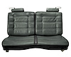 Front Split/Back Seat Uphol for 1978-1980 Chevy El Camino/Malibu, GMC Caballero w/o Armrest [Horiz. Pleats, Blk Vinyl/CH Velour] - image 1