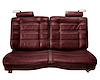 Front Split/Back Seat Uphol. for 1978-1980 Chevy El Cam/Malibu, GMC Caballero w/o Armrest [Horiz. Pleats, Maroon Vy/Brick Vel] - image 1