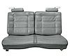Front Split/Back Seat Uphol. for 1978-1980 Chevy El Cam/Malibu, GMC Caballero w/o Armrest [Horiz. Pleats, Char. Vy/Silver Vel] - image 1