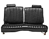 Front Split/Back Seat Upholstery for 1978-1980 Chevy El Camino/Malibu, GMC Caballero w/o Armrest [Vertical Pleats, Black Vinyl] - image 1