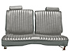 Front Split/Back Seat Uphol. for 1978-1980 Chevy El Cam/Malibu, GMC Caballero w/o Armrest [Vert. Pleats, Charcoal Vy/Silver Vel] - image 1