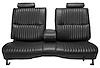 Front Split/Back Seat Upholstery for 1978-1980 Chevy El Camino/Malibu, GMC Caballero w/Armrest [Vertical Pleats, Black Vinyl] - image 1
