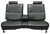 Front Split/Back Seat Uphol. for 1978-1980 Chevy El Camino/Malibu, GMC Caballero w/Armrest [Vert. Pleats, Blk Vinyl/CH Velour] - image 1