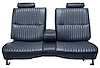 Front Split/Back Seat UPH for 1978-1980 Chevy El Cam/Malibu, GMC Caballero w/Armrest [Vert. Pleats, Navy Bl Vy/Ocean Bl Velour] - image 1