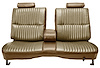Front Split/Back Seat UPH for 1978-1980 Chevy El Cam/Malibu, GMC Caballero w/Armrest [Vertical Pleats, Tan Vy/Sandstone Velour] - image 1