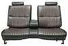Front Split/Back Seat UPH for 1978-1980 Chevy El Cam/Malibu, GMC Caballero w/Armrest [Vertical Pleats, Char. Vy/Silver Velour] - image 1