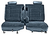 Front 50/50 Split Bench Seat Upholstery for 1978-1980 Chevy El Camino/Malibu, GMC Caballero w/Dual Arm Rest [Med. Blue Vinyl] - image 1