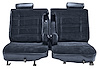 Front 50/50 Split Bench Seat Upholstery for 1978-1980 Chevy El Camino/Malibu, GMC Caballero w/Dual Arm Rest [Navy Blue Vinyl] - image 1