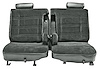 Front 50/50 Split Bench Seat Upholstery for 1978-1980 Chevy El Camino/Malibu, GMC Caballero w/Dual Arm Rest [Charcoal Vinyl] - image 1