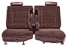 Front 50/50 Split Bench Seat Uphol. for 1978-1980 Chevy El Cam/Malibu, GMC Caballero w/Dual Arm Rest [Maroon Vinyl/Burg. Velour] - image 1