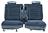 Front 50/50 Split Seat Upholstery for 1978-1980 Chevy El Cam/Malibu, GMC Caballero w/Dual Arm Rest [Med. Bl Vy/Royal Bl Velour] - image 1