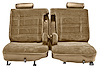 Front 50/50 Split Seat Upholstery  for 1978-1980 Chevy El Cam/Malibu, GMC Caballero w/Dual Arm Rest [Tan Vinyl/Sandstone Velour] - image 1