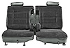 Front 50/50 Split Seat Upholstery for 1978-1980 Chevy El Cam/Malibu, GMC Caballero w/Dual Arm Rest [Char. Vy/Drk Char. Velour] - image 1