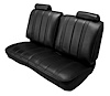Front Split Back Bench Seat UPH for 1978-1982 Chevy El Camino/Malibu, GMC Caballero w/o Armrest [Vertical Pleats, Black Vinyl] - image 1