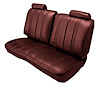 Front Split Back Bench Seat UPH for 1978-1982 Chevy El Camino/Malibu, GMC Caballero w/o Armrest [Vertical Pleats, Maroon Vinyl] - image 1