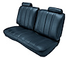 Front Split Back Bench Seat UPH for 1978-1982 Chevy El Camino/Malibu, GMC Caballero w/o Armrest [Vert. Pleats, Med. Bl Vinyl] - image 1