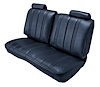Front Split Back Bench Seat UPH for 1978-1982 Chevy El Camino/Malibu, GMC Caballero w/o Armrest [Vert. Pleats, Navy Bl Vinyl] - image 1
