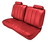 Front Split Back Bench Seat UPH for 1978-1982 Chevrolet El Camino/Malibu, GMC Caballero w/o Armrest [Vert. Pleats, Red Vinyl] - image 1