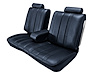 Front Split Back Bench Seat UPH for 1978-1982 Chevy El Camino/Malibu, GMC Caballero w/Armrest [Vertical Pleats, Navy Bl Vinyl] - image 1