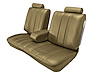 Front Split Back Bench Seat UPH for 1978-1982 Chevy El Camino/Malibu, GMC Caballero w/Armrest [Vertical Pleats, Palomino Vinyl] - image 1