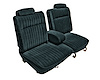 Front 55/45 Split Bench Seat UPH for 1981-1987 Chevrolet El Camino, GMC Caballero w/Armrest [Vertical Pleats, Navy Bl Vinyl] - image 1