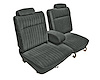 Front 55/45 Split Bench Seat UPH for 1981-1987 Chevrolet El Camino, GMC Caballero w/Armrest [Vertical Pleats, Charcoal Vinyl] - image 1