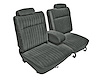 Front 55/45 Split Bench Seat UPH for 1981-1987 Chevrolet El Cam/GMC Caballero w/ARMR [Vert. Pleats, Charcoal Vy/Charcoal Vel.] - image 1