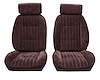 Front Reclining Bucket Seat Upholstery Fits Select 1982-1988 Chevrolet/GMC Models [7 Vertical Pleats, Maroon Vinyl] - image 1