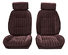 Front Reclining Bucket Seat Upholstery Fits Select 1982-1988 Chevy/GMC Models [7 Vertical Pleats, Claret Vinyl/Claret Vel.] - image 1