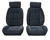 Front Reclining Bucket Seat UPH Fits Select 1982-1988 Chevy/GMC Models [7 Vertical Pleats, Navy Bl Vinyl/Navy Bl Encore Velour] - image 1