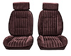 Front Reclining Bucket Seat UPH Fits Select 1982-1988 Chevy/GMC Models [7 Vertical Pleats, Claret Vinyl/Claret Encore Vel.] - image 1