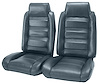 Front Bucket Seat UPH for 1978-1981 Chevy El Camino/Malibu GMC Caballero w/Built in Headrest [Horizontal Pleats, Med. Bl Vinyl] - image 1