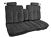 Front Bench Seat Upholstery for 1981-1987 Chevy El Camino/Malibu, Monte Carlo, GMC Caballero [Black Encore Velour Cloth] - image 1