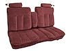 Front Bench Seat Upholstery for 1981-1987 Chevy El Camino/Malibu, Monte Carlo, GMC Caballero [Burgundy Encore Velour Cloth] - image 1