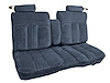 Front Bench Seat Upholstery for 1981-1987 Chevy El Camino/Malibu, Monte Carlo, GMC Caballero [Royal Blue Encore Velour Cloth] - image 1