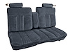 Front Bench Seat Upholstery for 1981-1987 Chevy El Camino/Malibu, Monte Carlo, GMC Caballero [Navy Blue Encore Velour Cloth] - image 1