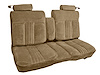 Front Bench Seat Upholstery for 1981-1987 Chevy El Camino/Malibu, Monte Carlo, GMC Caballero [Sandstone Encore Velour Cloth] - image 1