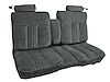 Front Bench Seat Upholstery for 1981-1987 Chevy El Camino/Malibu, Monte Carlo, GMC Caballero [Charcoal Encore Velour Cloth] - image 1